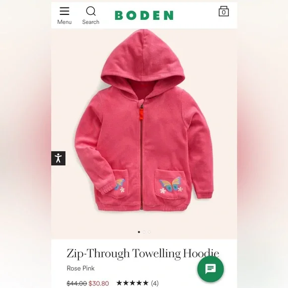 Mini Biden matching set pink toweling jacket (3-4 years) and shorts (3T) - Picture 3 of 4